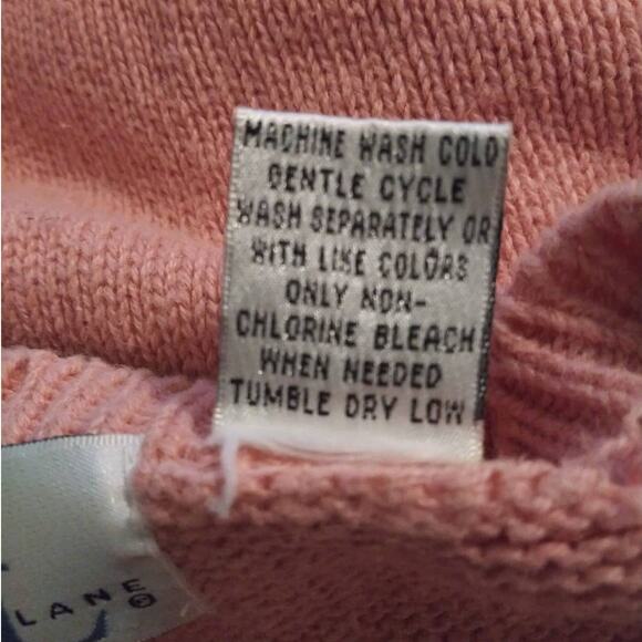 Vintage Cricket Lane Pink & Gray Floral Print Grandma Sweater Vest Sz Medium - Picture 5 of 7